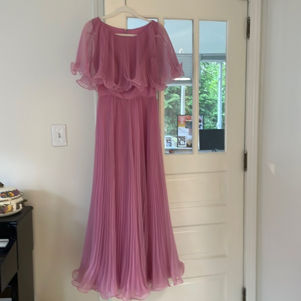 60s chiffon formal gown